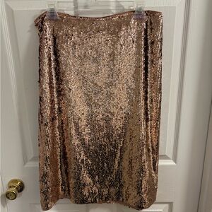 J crew vintage sequin skirt, copper colored, in great shape, lined,